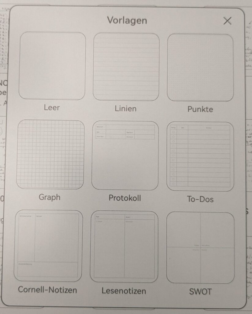 Notizhintergründe auf dem MatePad Paper / Bild-/Quelle: privat