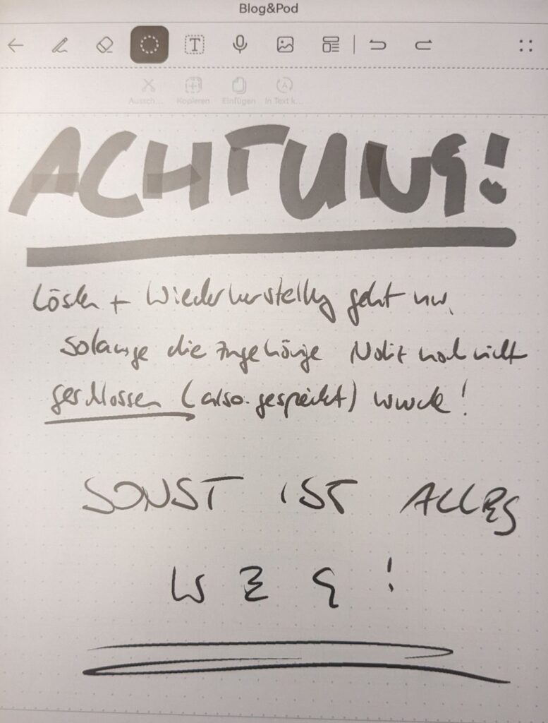 Funktion Auswahl und ihre Optionen / Bild-/Quelle: privat