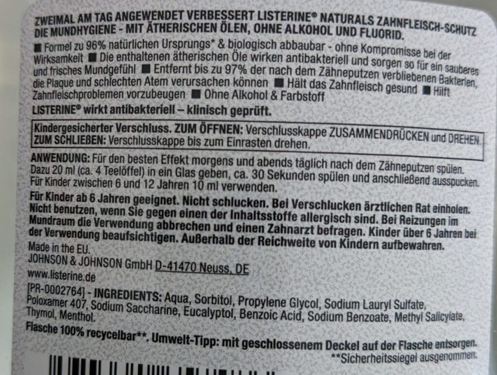 Natürliche Inhaltstoffe oder doch nur Marketing-Gag, die "Naturals"? Für mich eindeutig Marketing! / Bild-/Quelle: ibdnhubzs.de